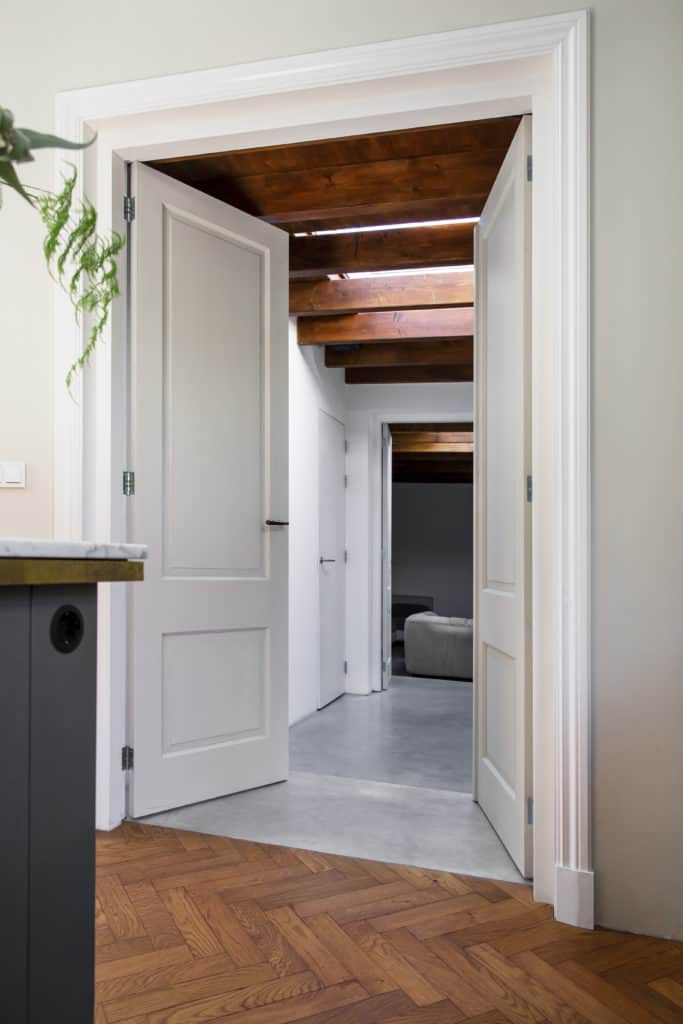 Combinatie met hout vloer